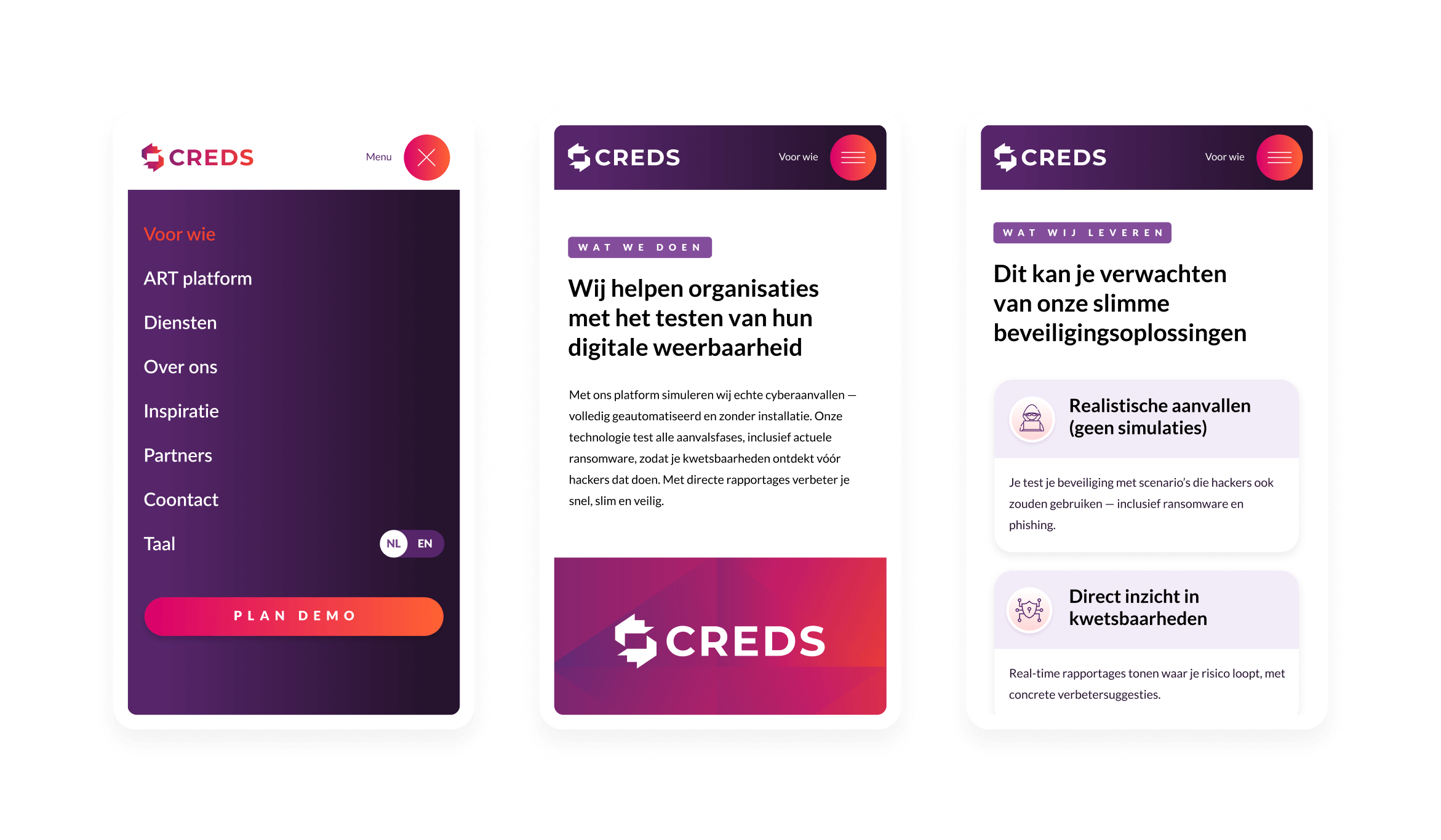 Mobiel design Clic Creds