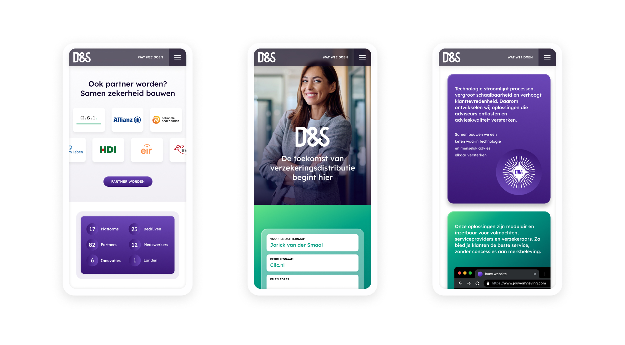 Responsive design voor D&S website 3