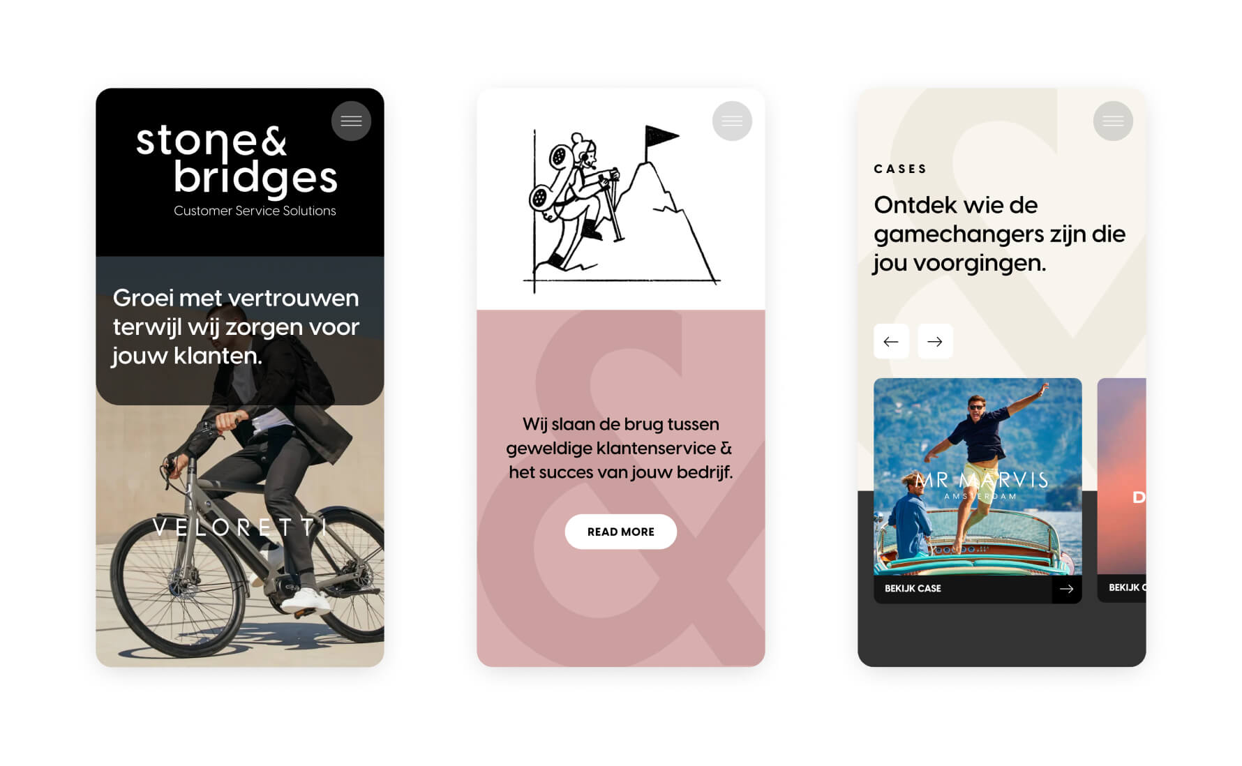 Mobiel responsive design bij Clic Stone & Bridges