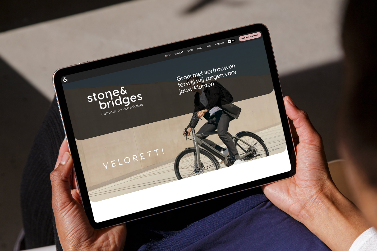 Stone & Bridges teblet ontwerp clic