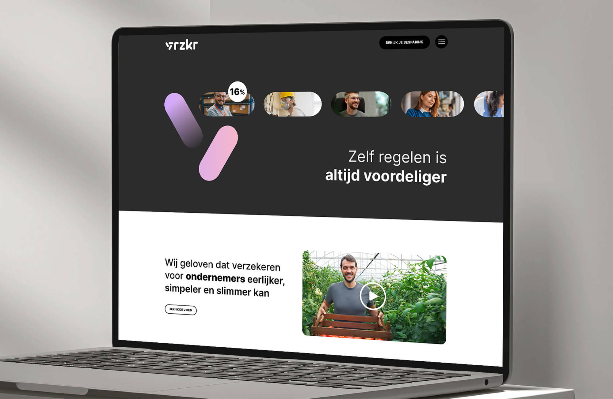 Webdesign gemaakt voor Vrzkr door clic 4