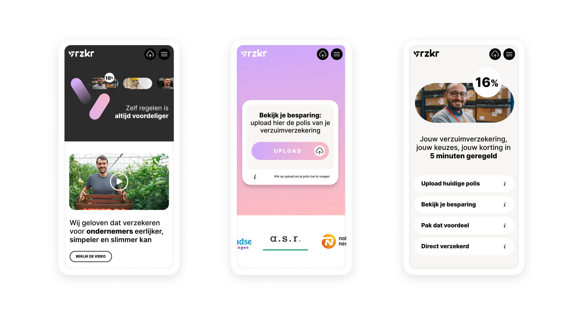 Webdesign gemaakt voor Vrzkr door clic 1