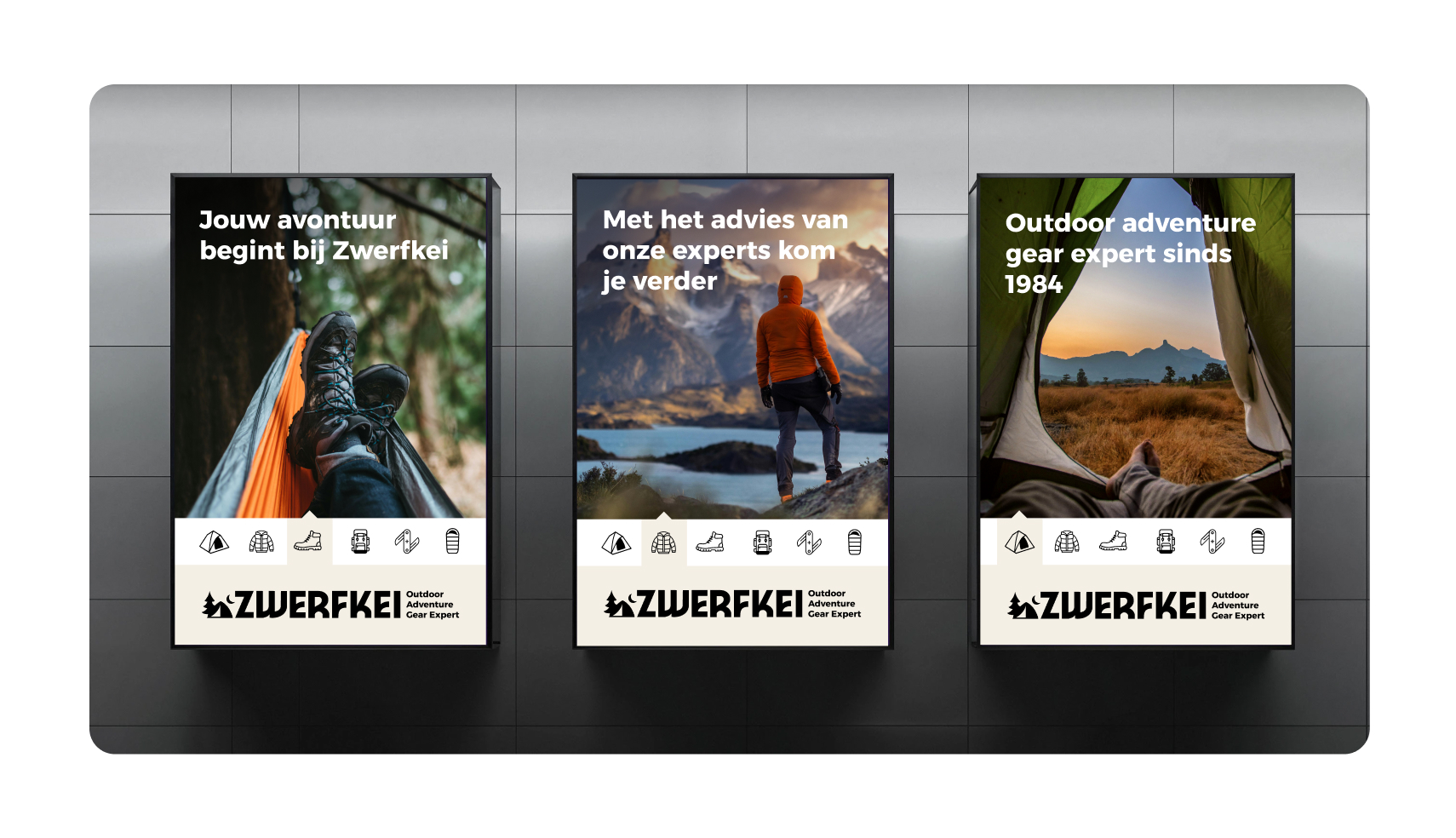 Outdoor reclame board ontwerp voor Zwerfkei door Clic haarlem